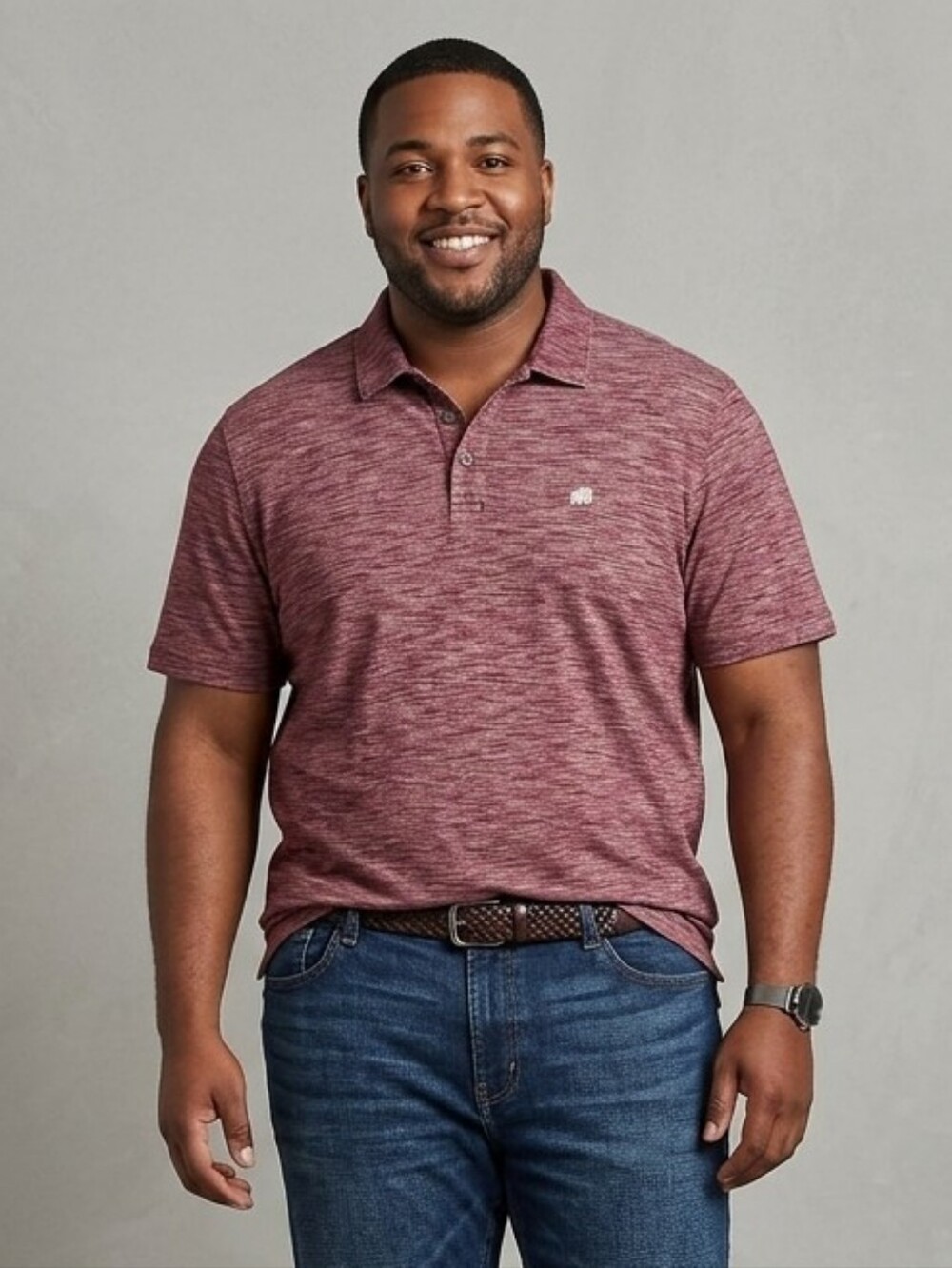 Banana Republic Men's Red Double Button Short Sleeve Polo Shirt Size XL EUC